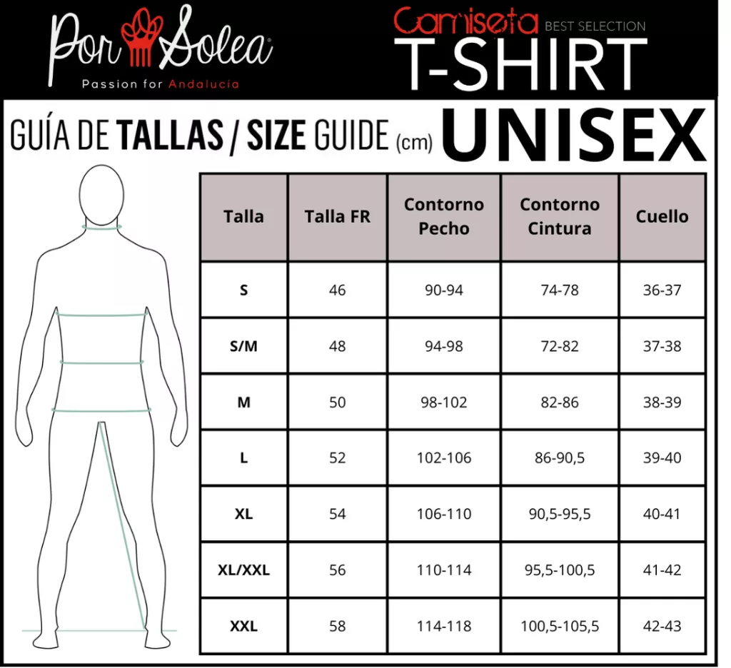 tallas sizes